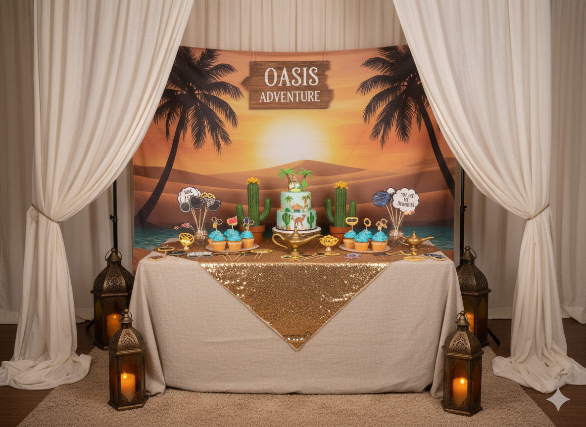 Eventpakke med borddekor og oppsett